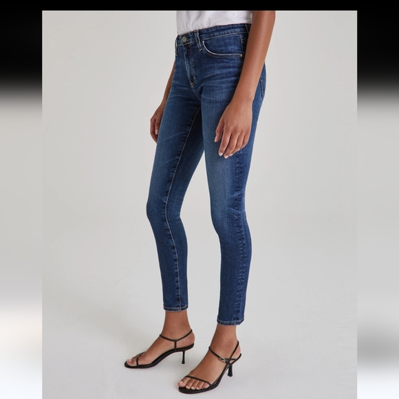AG The Legging Ankle Super Skinny  Low Rise Jean Med Wash Size 28 Y2K Low Waist - Picture 3 of 13
